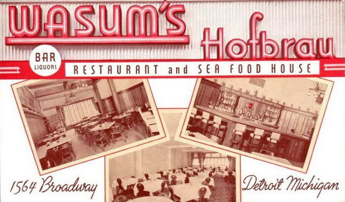 Wasums Hofbrau - Old Postcard Of Hofbrau Detroit (newer photo)